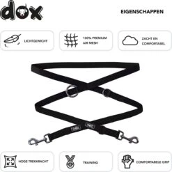 DDOXX Hondenriem Air Mesh, 3-voudig Verstelbaar, 2m | Voor Kleine & Grote Honden | Dubbele Riem Twee Honden Kat Puppy | Tug Leash Large | Lead Leash Small | Walking Leash Puppy Leash | Zwart, XS -Hondenspullen Verkoop 1200x1199 26