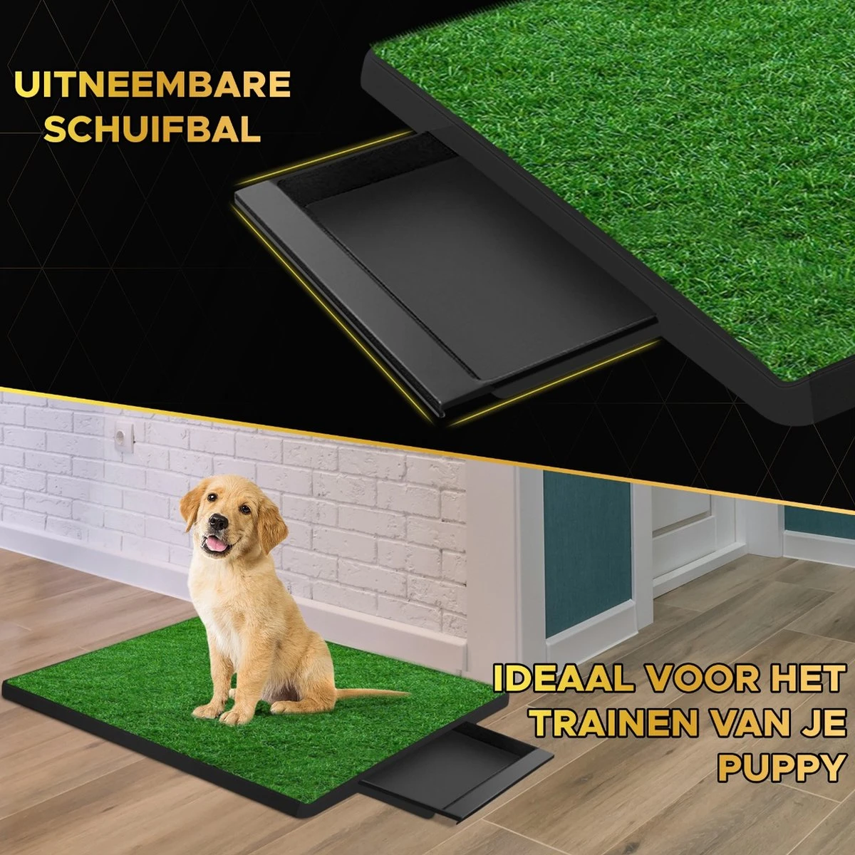 Toivo HondenToilet Kunstgras - Zwart - Geurafstotend - 62 X 49 X 6.6 CM - Honden Wc Outdoor - Zindelijkheidstraining Hond - Puppy Pads - Dierentoilet 4 Toivo HondenToilet Kunstgras - Zwart - Geurafstotend - 62 X 49 X 6.6 CM - Honden Wc Outdoor - Zindelijkheidstraining Hond - Puppy Pads - Dierentoilet - Afbeelding 2