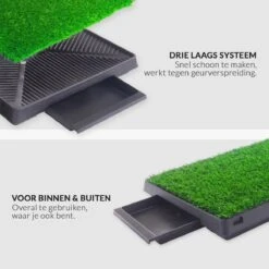 Merkloos Hondentoilet Kunstgras Met Bak - Indoor Dierentoilet - Uitneembare Opvangbak - Puppy Training Pets - Outdoor/Balkon/Tuin/Indoor Toilet - 50x64 Cm -Hondenspullen Verkoop 1200x1200 1146
