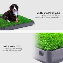 Merkloos Hondentoilet Kunstgras Met Bak - Indoor Dierentoilet - Uitneembare Opvangbak - Puppy Training Pets - Outdoor/Balkon/Tuin/Indoor Toilet - 50x64 Cm -Hondenspullen Verkoop 1200x1200 1151