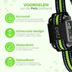 Petz - Anti Blafband - Anti Blafband Voor Kleine En Grote Honden - 5-55 KG - Vibratie En Audio - Diervriendelijk - GEEN Schokken - Opvoedingshalsband Zonder Schok En Diervriendelijk - Waterdicht - Oplaadbaar -Hondenspullen Verkoop 1200x1200 1154