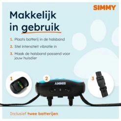 Simmy Anti Blafband - Diervriendelijke Opvoedingshalsband - Zwart En Blauw - Diervriendelijk - Zonder Schok - Anti Blaf Band Voor Grote En Kleine Honden 13 Simmy Anti Blafband - Diervriendelijke Opvoedingshalsband - Zwart En Blauw - Diervriendelijk - Zonder Schok - Anti Blaf Band Voor Grote En Kleine Honden -Hondenspullen Verkoop 1200x1200 1249