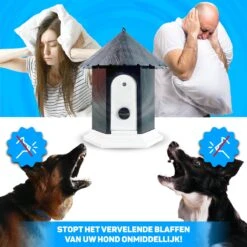 Vulpes Pets® Anti Blaf Apparaat Pro - Anti Blafband Voor Alle Honden - Luxe Hondentrainer - Diervriendelijk & Zonder Schok - Inclusief 9V Batterij - Waterbestendig - Ophangbaar - Instelbare Ultrasone Niveauregeling - 4 Standen -Hondenspullen Verkoop 1200x1200 1272