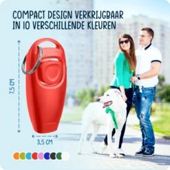 VEDIC® - Luxe Clicker Met Fluit - Clickertraining - Rood - Bevestigingsring - Fluit - Hondentraining -Hondenspullen Verkoop 1200x1200 1295