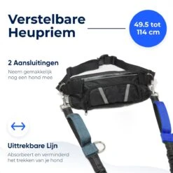 Canicross Looplijn Hond Met Heupriem Voor Hardlopen - Elastische Handsfree Hondenriem - Honden Trainingslijn - 150/200cm - Blauw -Hondenspullen Verkoop 1200x1200 246