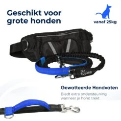 Canicross Looplijn Hond Met Heupriem Voor Hardlopen - Elastische Handsfree Hondenriem - Honden Trainingslijn - 150/200cm - Blauw -Hondenspullen Verkoop 1200x1200 247