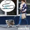 Merkloos Allernieuwste® Elastische Hondenriem 2-in-1 HANDSFREE Voor Hardlopen Shoppen En Wandelen - Honden Riem 160/260 Cm - Blauw Zwart -Hondenspullen Verkoop 1200x1200 301