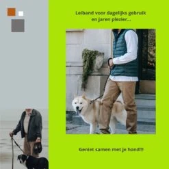 1FORME Hondenriem 15-30kg - Sliplijn Hond REFLECTEREND 2m, Ø 1.2cm - Jachtlijn 2 Ergonomische Handvaten - Dubbel Stop -Hondenspullen Verkoop 1200x1200 314