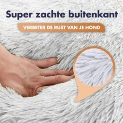 Pet Perfect Donut Hondenmand XXL - 100cm - Fluffy Hondenkussen - Hondenbed - Créme/Bruin -Hondenspullen Verkoop 1200x1200 377