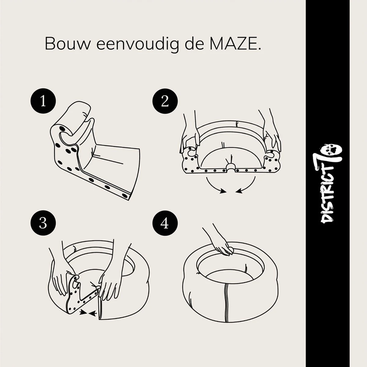 District 70 MAZE 3-in-1 Opvouwbare Kartonnen Kattenmand - Inclusief Catnip Balletje - Voor Slapen, Spelen En Krabben! 20 District 70 MAZE 3-in-1 Opvouwbare Kartonnen Kattenmand - Inclusief Catnip Balletje - Voor Slapen, Spelen En Krabben! - Afbeelding 18