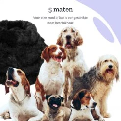 All 4 Pets Supply® Hondenmand Donut - Kattenmand - Maat XS - Geschikt Voor Honden/katten Tot 30 Cm - Hondenkussen - Zwart -Hondenspullen Verkoop 1200x1200 452