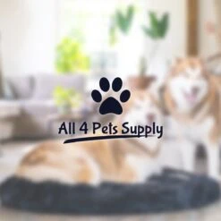 All 4 Pets Supply® Hondenmand Donut - Kattenmand - Maat XS - Geschikt Voor Honden/katten Tot 30 Cm - Hondenkussen - Zwart -Hondenspullen Verkoop 1200x1200 453