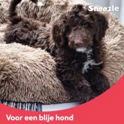 Snoozle Donut Hondenmand - Zacht En Luxe Hondenkussen - Wasbaar - Fluffy - Hondenmanden - 50cm - Grijs -Hondenspullen Verkoop 1200x1200 484