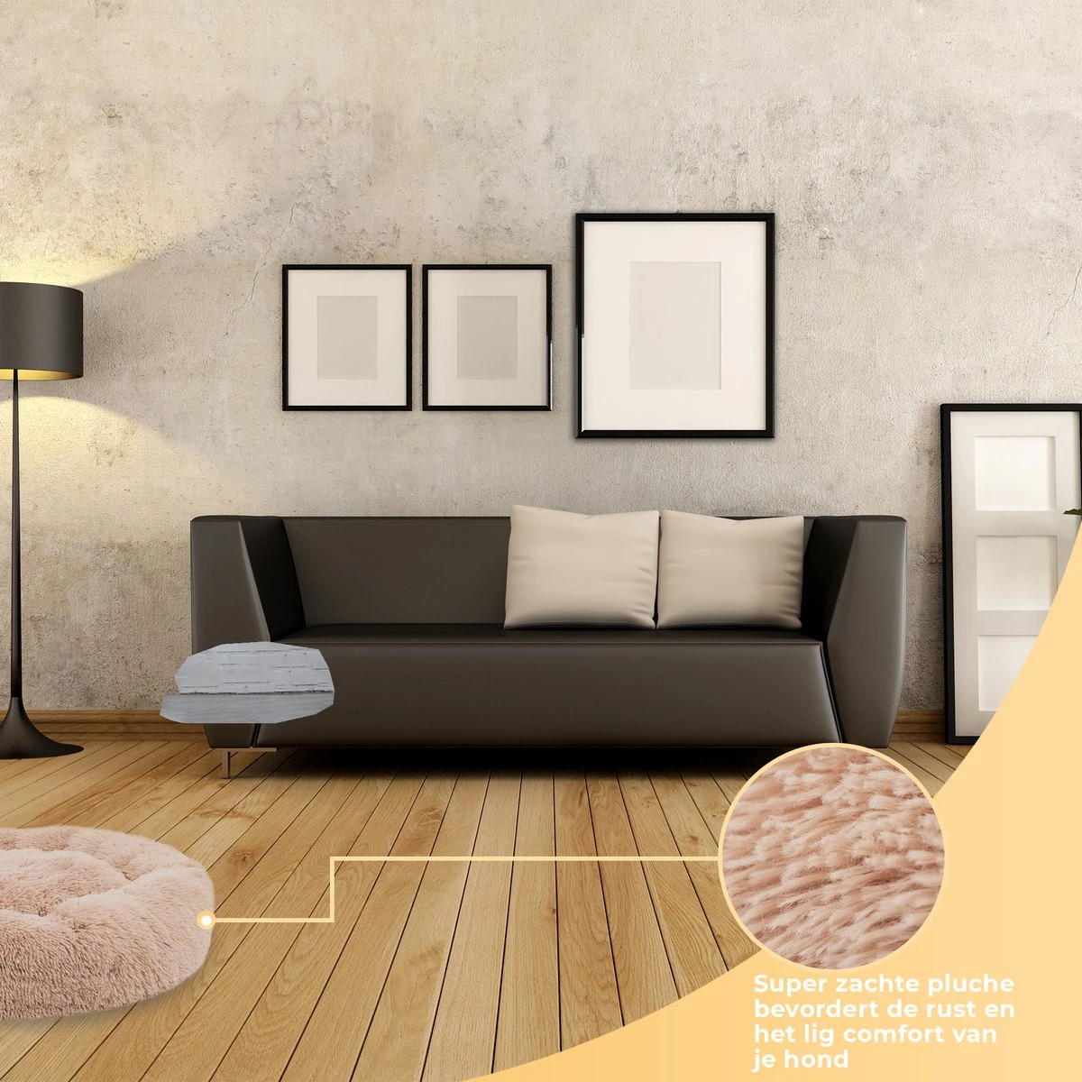 Coooper Donut Hondenmand - Fluffy Hondenmand - 100 Cm - XXL - Wasbaar - Pluche 4 Coooper Donut Hondenmand - Fluffy Hondenmand - 100 Cm - XXL - Wasbaar - Pluche - Afbeelding 2