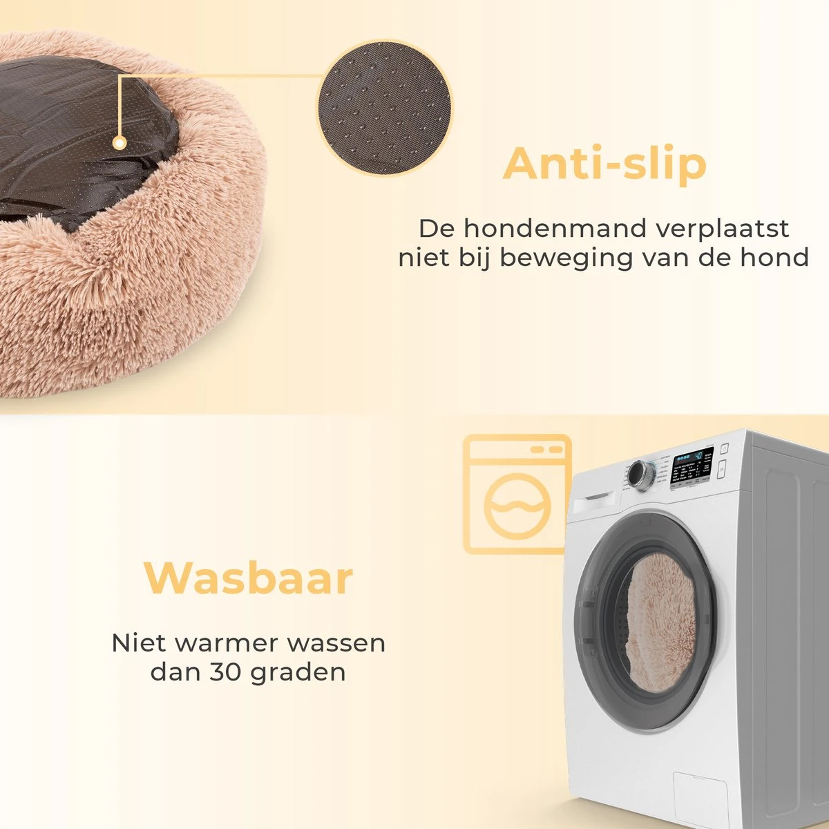 Coooper Donut Hondenmand - Fluffy Hondenmand - 100 Cm - XXL - Wasbaar - Pluche 7 Coooper Donut Hondenmand - Fluffy Hondenmand - 100 Cm - XXL - Wasbaar - Pluche - Afbeelding 5