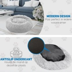 Pawzle Hondenmand - Donut Hondenkussen - Kattenmand - Bed Voor Honden & Katten - Wasbaar - 100cm - Grijs 14 Pawzle Hondenmand - Donut Hondenkussen - Kattenmand - Bed Voor Honden & Katten - Wasbaar - 100cm - Grijs -Hondenspullen Verkoop 1200x1200 567