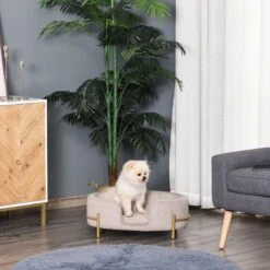 PawHut Huisdierenbank Hondenbank Kattenbank Zacht Rugleuning Metalen Poten Grijs D04-166 14 PawHut Huisdierenbank Hondenbank Kattenbank Zacht Rugleuning Metalen Poten Grijs D04-166 -Hondenspullen Verkoop 1200x1200 640