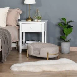 PawHut Huisdierenbank Hondenbank Kattenbank Zacht Rugleuning Metalen Poten Grijs D04-166 17 PawHut Huisdierenbank Hondenbank Kattenbank Zacht Rugleuning Metalen Poten Grijs D04-166 -Hondenspullen Verkoop 1200x1200 643