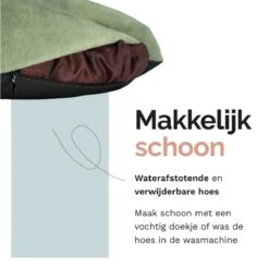 Rexproduct Hondenkussen - Hondenmand - Hondenbed Met Rits En Wasbaar - Manden & Kussens 90 X 110 CM - 0 Tot 80 Kg - SoftPet Groen -Hondenspullen Verkoop 1200x1200 731