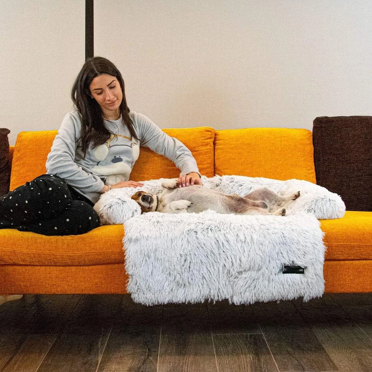Zootic Fluffy Hondenkussen Hondenmand Hondenbed - Grijs 100 X 90 Cm 5 Zootic Fluffy Hondenkussen Hondenmand Hondenbed - Grijs 100 X 90 Cm - Afbeelding 3