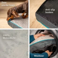 CozySense® - Orthopedisch Hondenkussen - Hondenkussen 100 X 70 Cm - Geschikt Als Benchkussen & Hondenbed - Hondenkussen Bank - Traagschuim - Waterdicht - Wasbare Hoes - Maat XL -Hondenspullen Verkoop 1200x1200 781