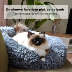 Hondenmand Donut – 60 Cm - Honden Mand – Pluche – Fluffy – Extra Zacht - Hondenkussen – Kattenkussen – Bed - Wasbaar Met Rits – Hondenmanden – Rond – Bank – Grijs - Qwality -Hondenspullen Verkoop 1200x1200 806