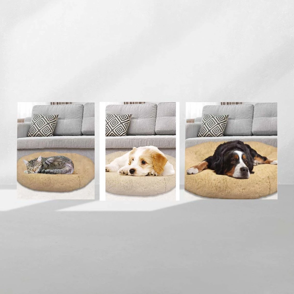 Peaceful Pooch L - Pluizig Hondenbed - 94cm Diameter - Opvouwbaar - In Verschillende Maten. Kattenbed - Wasbaar - Uitneembare Vulling - Ontspant Gewrichten En Spieren - Anti-slip Noppenbodem 4 Peaceful Pooch L - Pluizig Hondenbed - 94cm Diameter - Opvouwbaar - In Verschillende Maten. Kattenbed - Wasbaar - Uitneembare Vulling - Ontspant Gewrichten En Spieren - Anti-slip Noppenbodem - Afbeelding 2