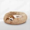 Peaceful Pooch S - Pluizig Hondenbed - 58cm Diameter - Opvouwbaar - In Verschillende Maten. Kattenbed - Wasbaar - Uitneembare Vulling - Ontspant Gewrichten En Spieren - Anti-slip Noppenbodem -Hondenspullen Verkoop 1200x1200 875