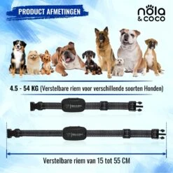 Nola & Coco® Oplaadbare Anti Blafband - 4 Kleuren - Zonder Schok - Waterdichte Diervriendelijke Blaf Halsband - Opvoedingshalsband - Voor Grote En Kleine Honden - Lichte Vibratie En Geluid - 3 Tot 60kg -Hondenspullen Verkoop 1200x1200 955