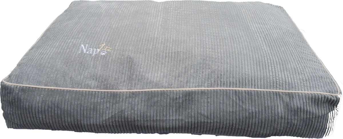 NapZZZ Ribbed Kussen Large 100 X 70 X 20 Cm Grijs 4 NapZZZ Ribbed Kussen Large 100 X 70 X 20 Cm Grijs - Afbeelding 2