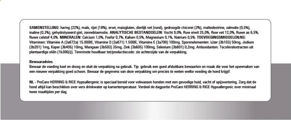 Prins ProCare Herring & Rice 12 Kg - Hond 7 Prins ProCare Herring & Rice 12 Kg - Hond - Afbeelding 5