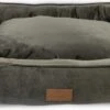 Topmast Soft Velours - Hondenmand - 75 X 58 Cm - L - Grijs - Hondenbed - Hondenkussen - Luxe Hondenmanden - Machinewasbaar Binnenkussen