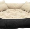 Ecco - Honden- En Kattenbed Met Kussen | Binnenmaat: 130x100 / Buitenmaat: 145x115cm - Beige / Zwart -Hondenspullen Verkoop 1200x552