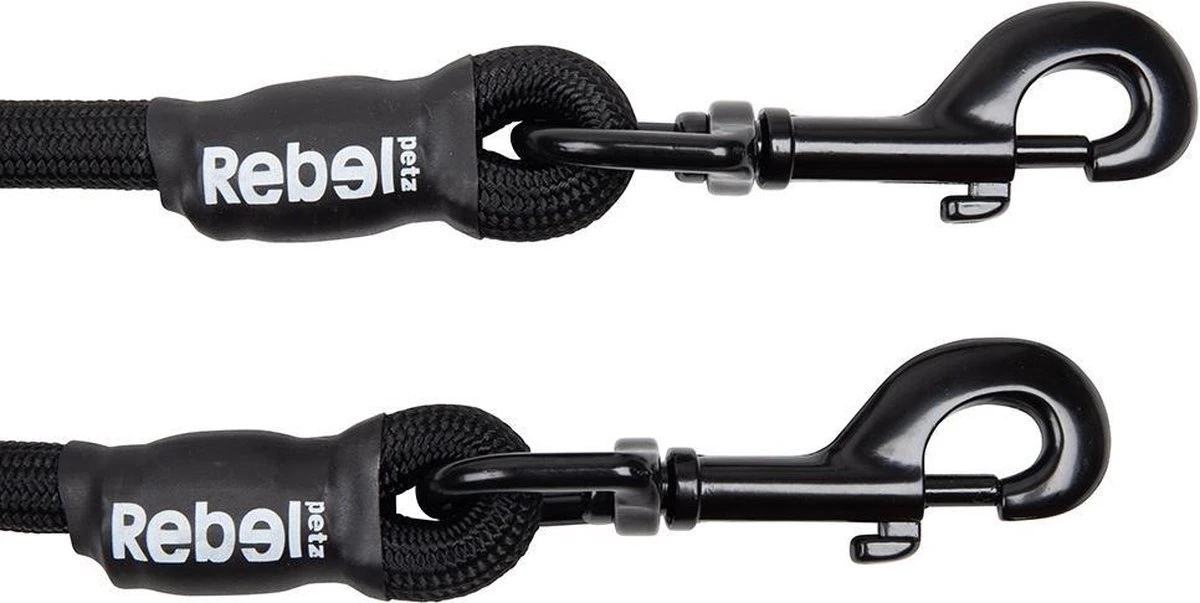 Rebel Petz - Dubbele Verstelbare Hondenriem Voor Twee Honden - Met Draaibare Sluiting En Zacht Handvat - Small En Large - Large (140 Cm Lang, Ø 12 Mm) 4 Rebel Petz - Dubbele Verstelbare Hondenriem Voor Twee Honden - Met Draaibare Sluiting En Zacht Handvat - Small En Large - Large (140 Cm Lang, Ø 12 Mm) - Afbeelding 2