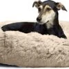 Pet Perfect Donut Hondenmand - 80cm - Fluffy Hondenkussen - Hondenbed - Créme/Bruin -Hondenspullen Verkoop 1200x619 1