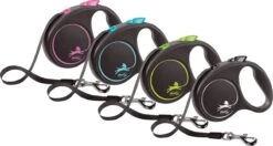 Hondenriem - Looplijn - FLEXI Rollijn BLACK DESIGN TAPE - S - ZWART - 5 Meter -Hondenspullen Verkoop 1200x641 3