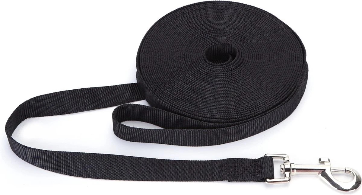 Nobleza Trainingslijn - Longeerlijn - Sleeplijn - Hondenlijn - Trainingslijn Hond - Speurlijn - 10 Meter - Zwart 8 Nobleza Trainingslijn - Longeerlijn - Sleeplijn - Hondenlijn - Trainingslijn Hond - Speurlijn - 10 Meter - Zwart - Afbeelding 6