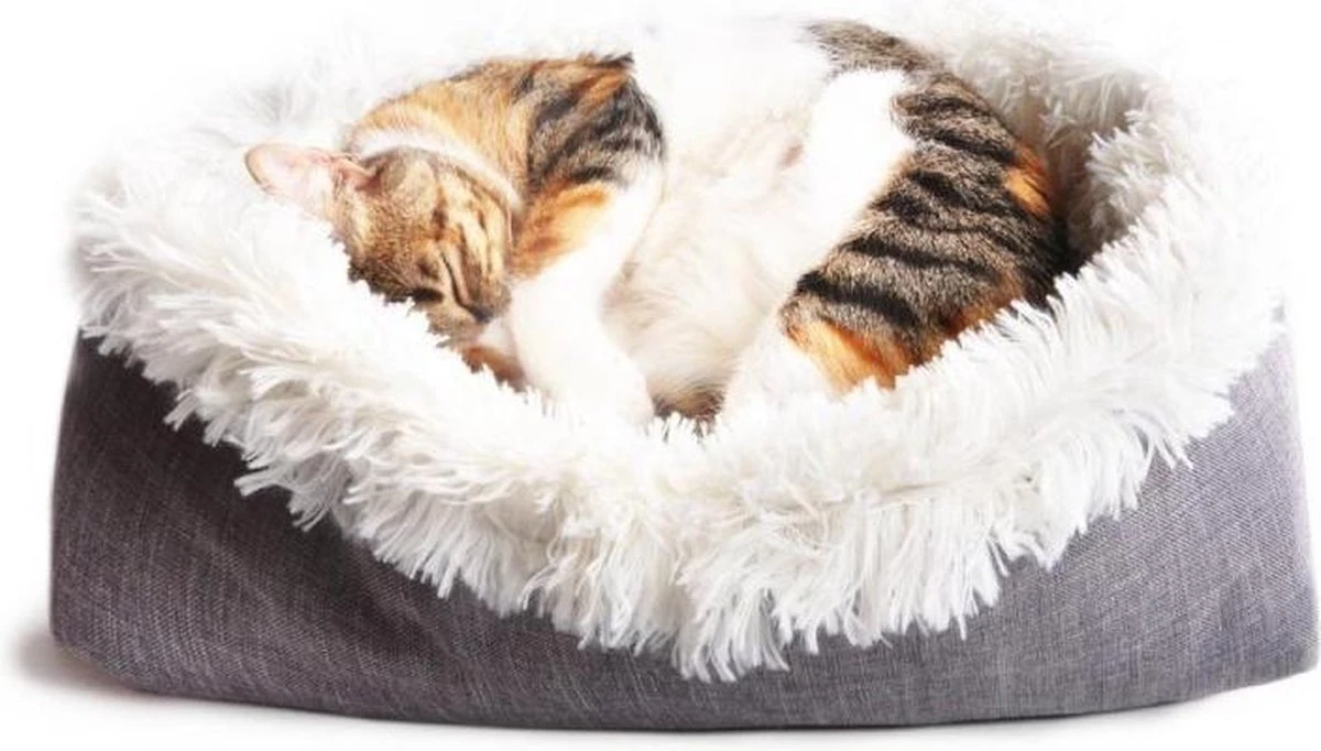 Reayou Kattenmand - Kattenkussen - Kattenbed Hondenkussen - Hondenmand - Grijs- 51 X 61 Cm 7 Reayou Kattenmand - Kattenkussen - Kattenbed Hondenkussen - Hondenmand - Grijs- 51 X 61 Cm - Afbeelding 5
