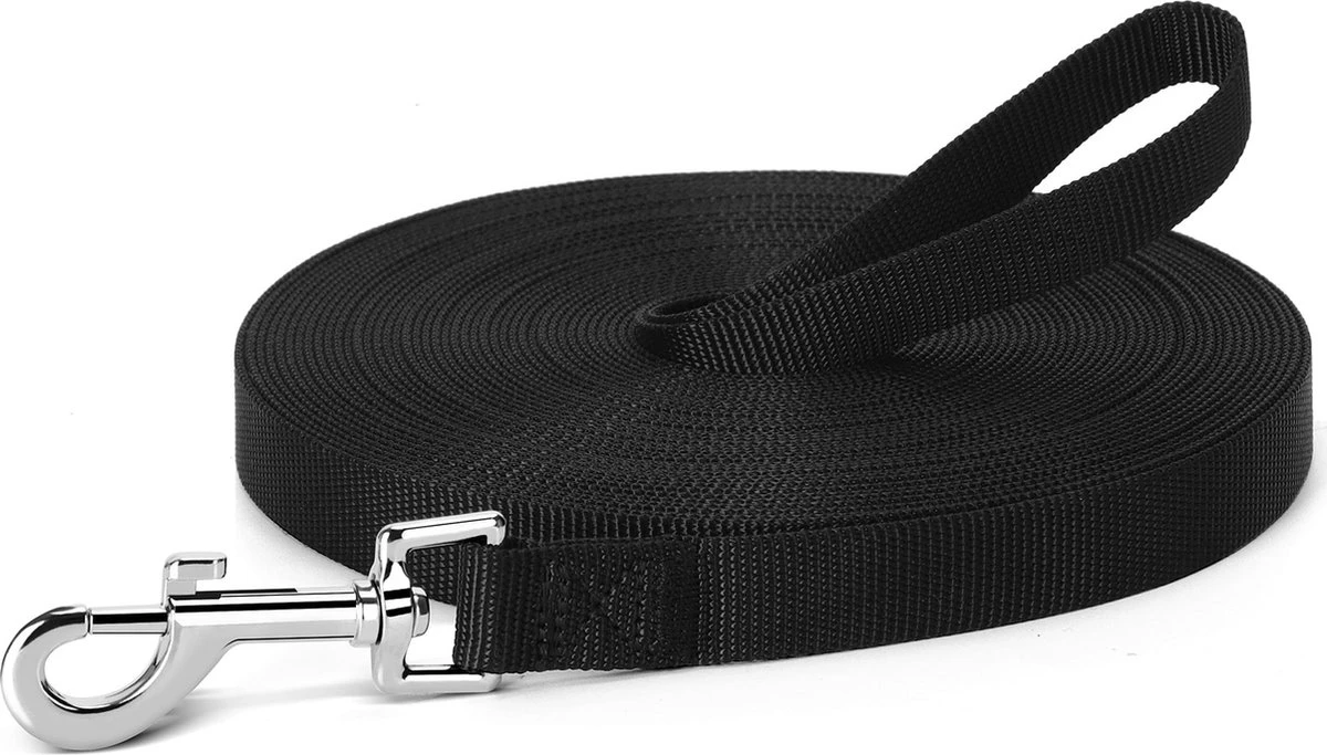 Nobleza Trainingslijn - Longeerlijn - Sleeplijn - Hondenlijn - Trainingslijn Hond - Speurlijn - 10 Meter - Zwart 3 Nobleza Trainingslijn - Longeerlijn - Sleeplijn - Hondenlijn - Trainingslijn Hond - Speurlijn - 10 Meter - Zwart