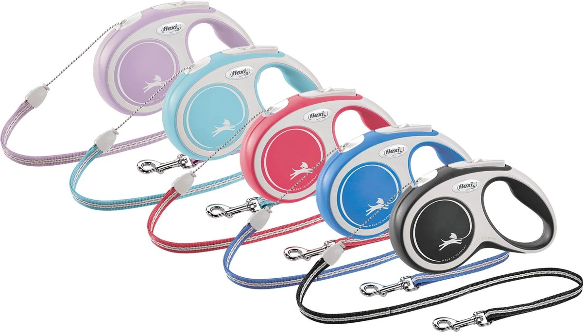 Hondenriem - Looplijn - FLEXI Rollijn NEW COMFORT Koord - M - Rose - 8 Meter 5 Hondenriem - Looplijn - FLEXI Rollijn NEW COMFORT Koord - M - Rose - 8 Meter - Afbeelding 3