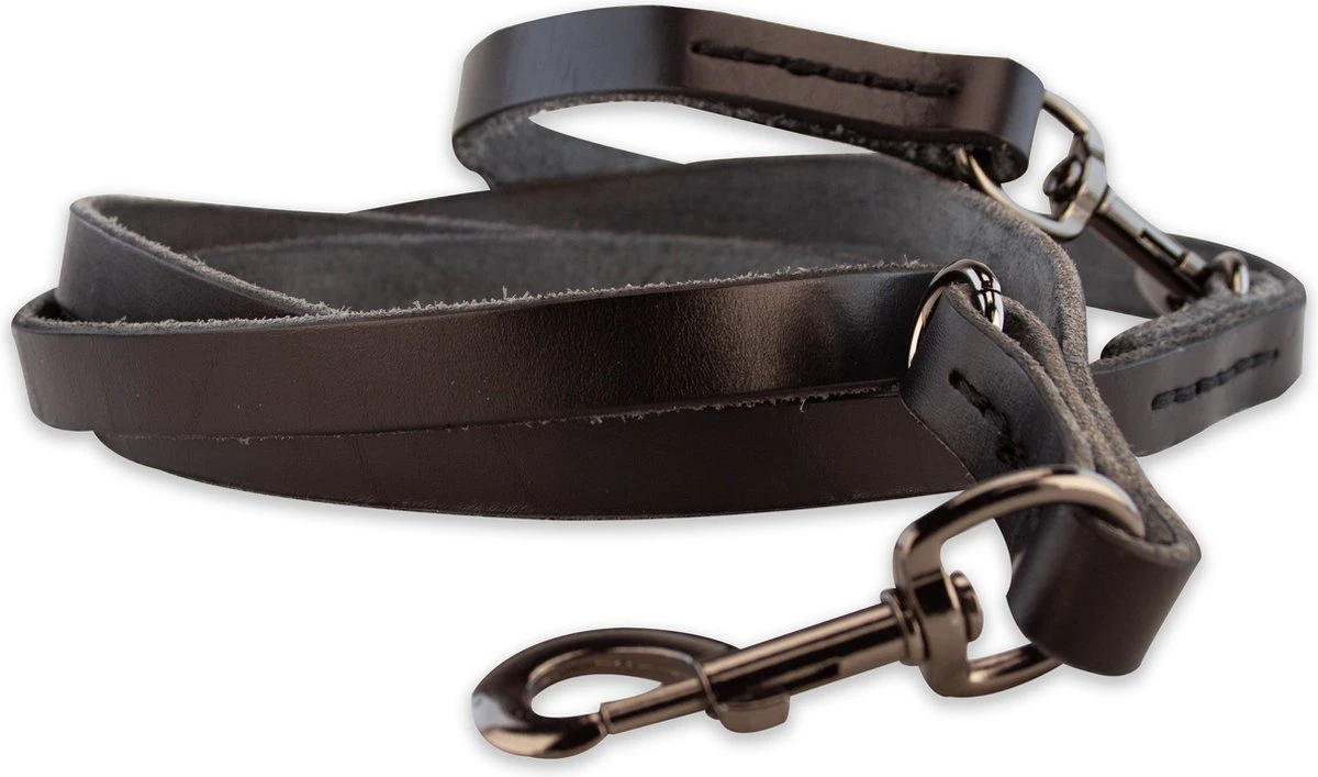 Multifunctionele Hondenriem - 220cm - Volledig Zwart - Leren Hondenriem - 100% Volnerfleer - Hondenriem Leer 7 Multifunctionele Hondenriem - 220cm - Volledig Zwart - Leren Hondenriem - 100% Volnerfleer - Hondenriem Leer - Afbeelding 5