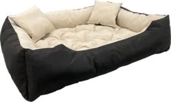 Ecco - Honden- En Kattenbed Met Kussen | Binnenmaat: 130x100 / Buitenmaat: 145x115cm - Beige / Zwart 11 Ecco - Honden- En Kattenbed Met Kussen | Binnenmaat: 130x100 / Buitenmaat: 145x115cm - Beige / Zwart -Hondenspullen Verkoop 1200x717 3
