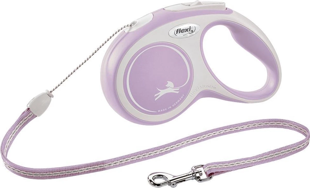 Hondenriem - Looplijn - FLEXI Rollijn NEW COMFORT Koord - M - Rose - 8 Meter 3 Hondenriem - Looplijn - FLEXI Rollijn NEW COMFORT Koord - M - Rose - 8 Meter