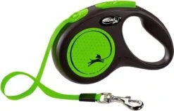 Flexi New Neon Tape - Hondenriem - Zwart/Groen - M - 5 M - (<25 Kg) -Hondenspullen Verkoop 1200x770 2