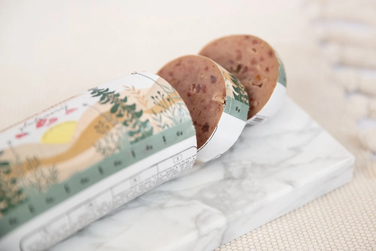 Kivo Petfood Houdbare Worst 12 X 600 Gram Kip & Zalm - Zacht Gestoomd Vlees - Glutenvrij Zonder Andere Fratsen 4 Kivo Petfood Houdbare Worst 12 X 600 Gram Kip & Zalm - Zacht Gestoomd Vlees - Glutenvrij Zonder Andere Fratsen - Afbeelding 2