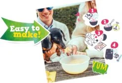 Smoofl Honden Lekkernij - Starter Kit Om Je Eigen Honden Ijs Te Maken, Kit Met 2 Ijsmixen Voor Honden, Pindakaas En Aardbei Smaak, Een Pootvormige Silicone Vorm - Voor 4 Hondenijsjes -Hondenspullen Verkoop 1200x819