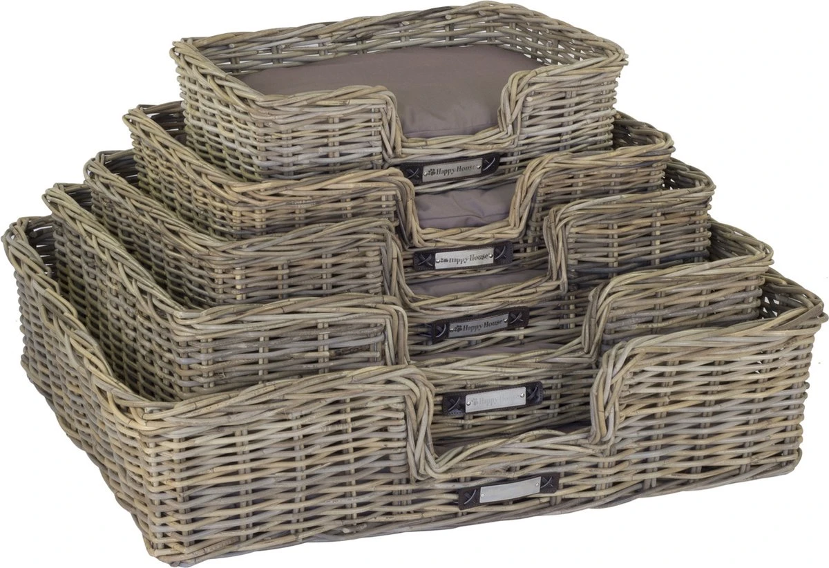 Happy-House Rieten Hondenmand - XXL - 100 X 80 Cm 6 Happy-House Rieten Hondenmand - XXL - 100 X 80 Cm - Afbeelding 4