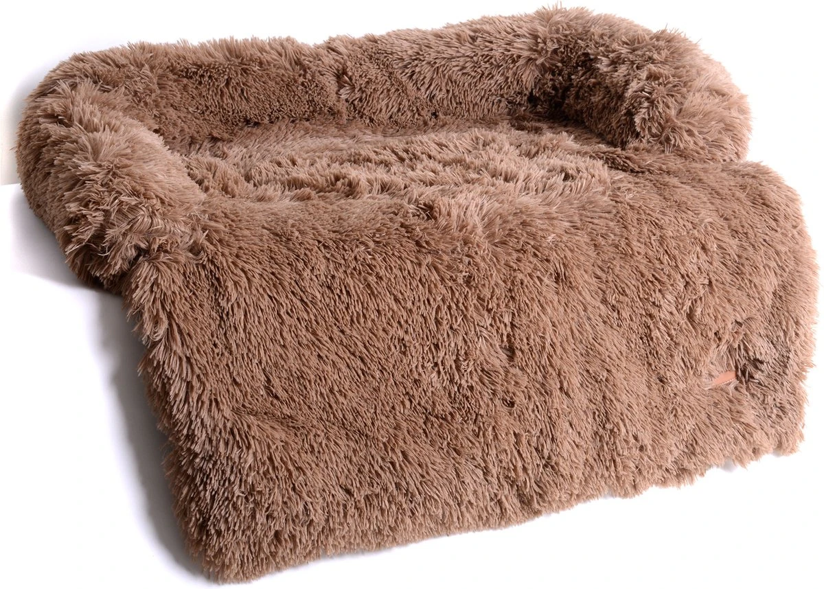 Dogs&Co Zachte Fluffy Hondenmat Voor Bank Maat S Khaki 75x75cm - HONDENMAND 3 Dogs&Co Zachte Fluffy Hondenmat Voor Bank Maat S Khaki 75x75cm - HONDENMAND