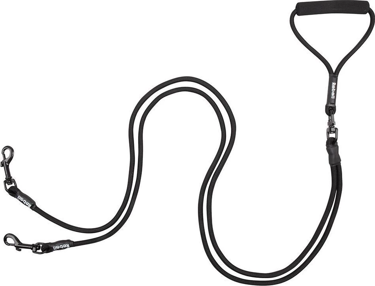 Rebel Petz - Dubbele Verstelbare Hondenriem Voor Twee Honden - Met Draaibare Sluiting En Zacht Handvat - Small En Large - Large (140 Cm Lang, Ø 12 Mm) 14 Rebel Petz - Dubbele Verstelbare Hondenriem Voor Twee Honden - Met Draaibare Sluiting En Zacht Handvat - Small En Large - Large (140 Cm Lang, Ø 12 Mm) - Afbeelding 12