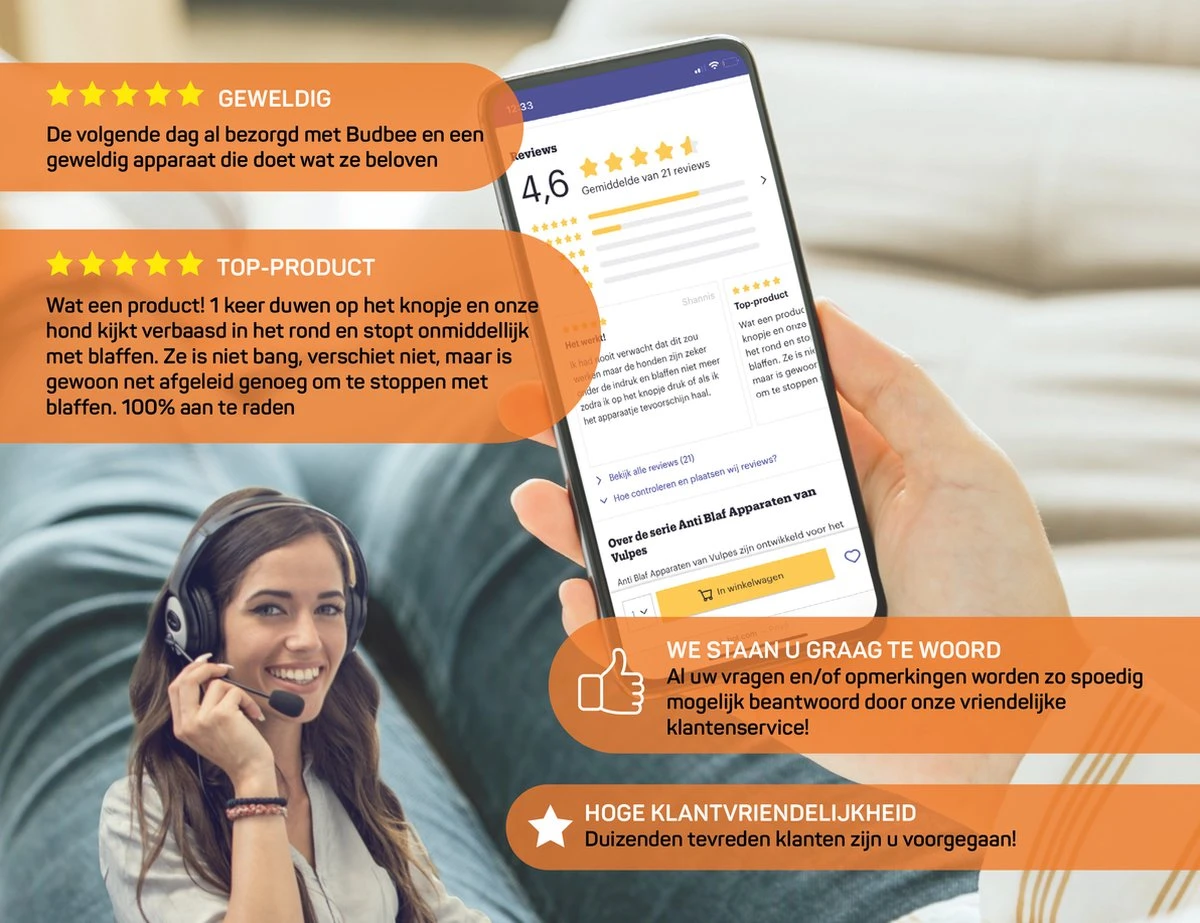 Vulpes Pets® Ultrasone Anti Blaf Apparaat – 3-in-1 Anti Blaf Apparaat Pro - Diervriendelijk & Zonder Schok - Alternatief Anti Blafband - Voor Kleine & Grote Honden - Audio - Flashlight - USB-Oplaadbaar 17 Vulpes Pets® Ultrasone Anti Blaf Apparaat – 3-in-1 Anti Blaf Apparaat Pro - Diervriendelijk & Zonder Schok - Alternatief Anti Blafband - Voor Kleine & Grote Honden - Audio - Flashlight - USB-Oplaadbaar - Afbeelding 15